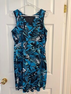 Columbia Teal & blackTropical Tank Dress